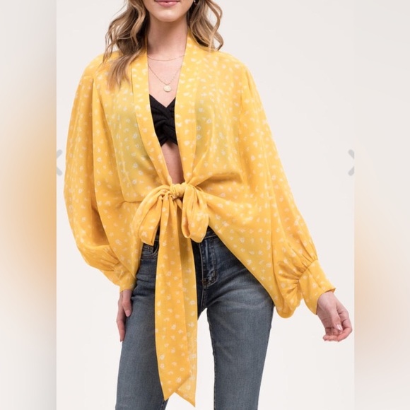 Ditsy Print Kimono - Picture 1 of 6
